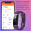 (Purple) Aquarius Color Screen Multi-Functional HR Tracker 6