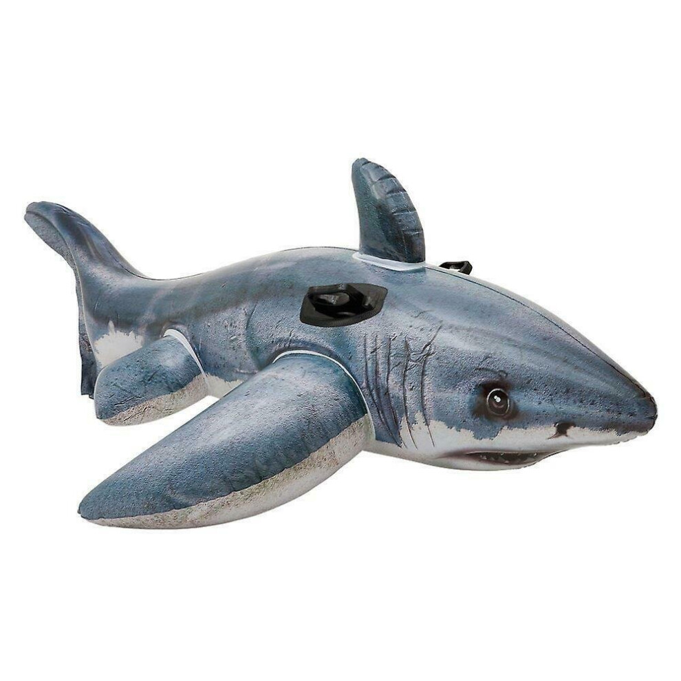 GEEZY Intex Inflatable Great White Shark Rider Ride On Beach Toy Lilo Swim Pool Float