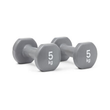 (2 x 5kg) Reebok Dumbbells Hand Weights Lifting 1-5 kg Pairs