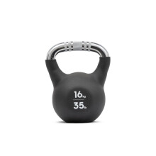 (16kg) Adidas Cast Iron Kettlebell Gym Workout Neoprene Coated 4-16kg