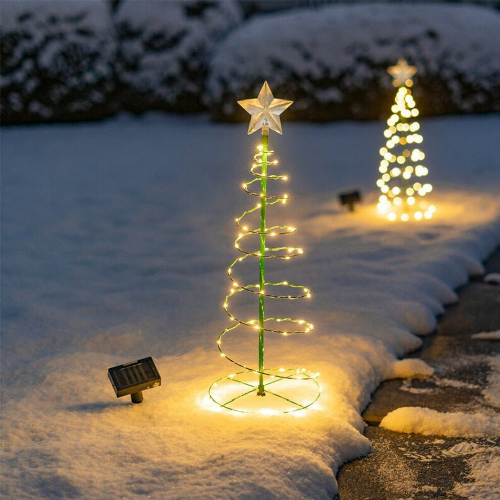 (Warm light) Solar LED Christmas Tree Fairy String Lights Xmas Party Outdoor Garden Lamps Christmas Decoration Christmas Gifts