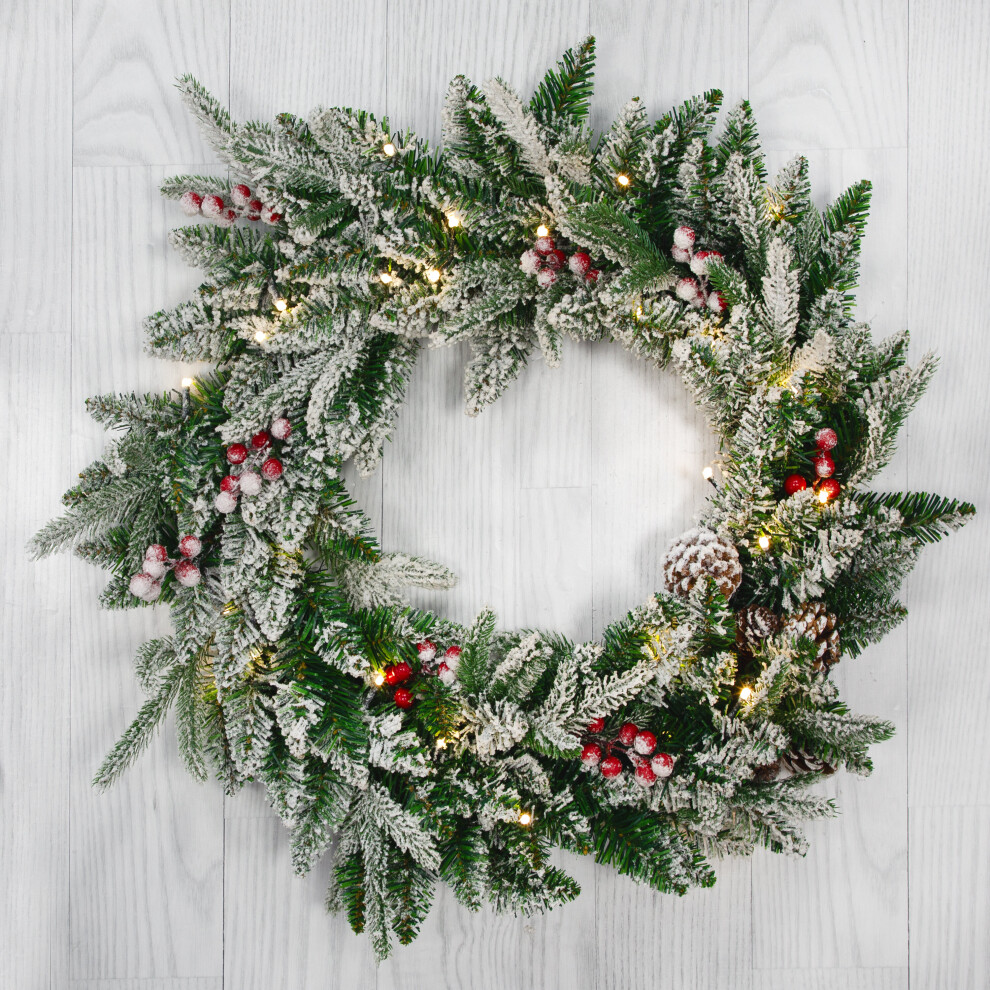 The Christmas Workshop 71239 Premium 60Cm Pre-Lit Christmas Wreath