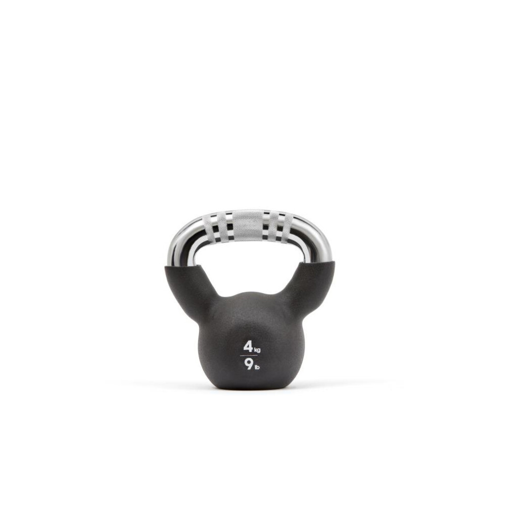 (4kg) Adidas Cast Iron Kettlebell Gym Workout Neoprene Coated 4-16kg