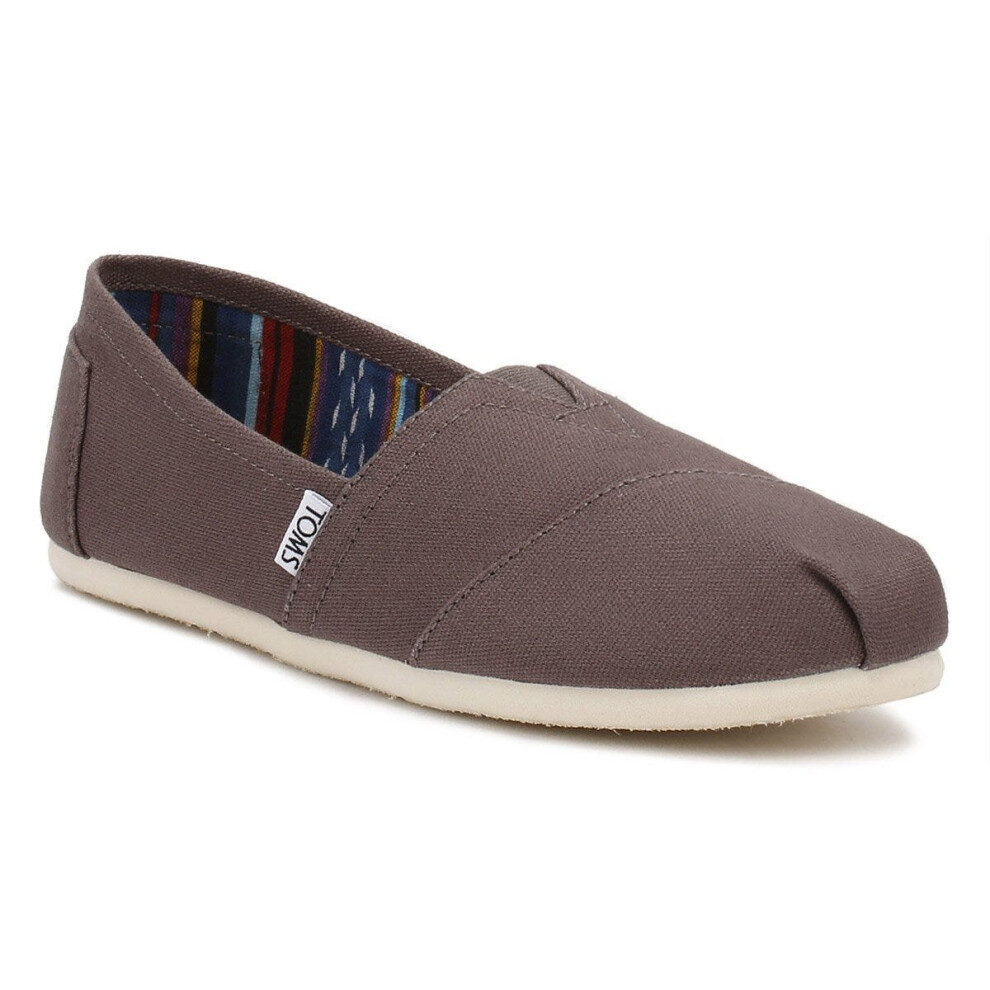 (UK 3) TOMS Womens Ash Canvas Classic Espadrilles