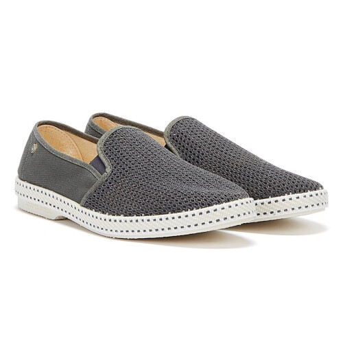 (42) Rivieras Herren Classic Espadrilles - anthrazit aus Canvas