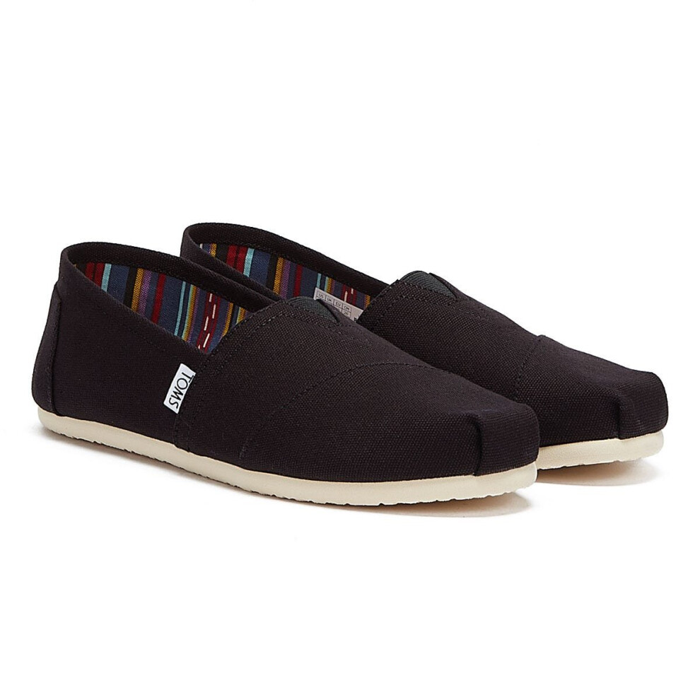 (UK 3) TOMS Womens Black Canvas Classic Espadrilles