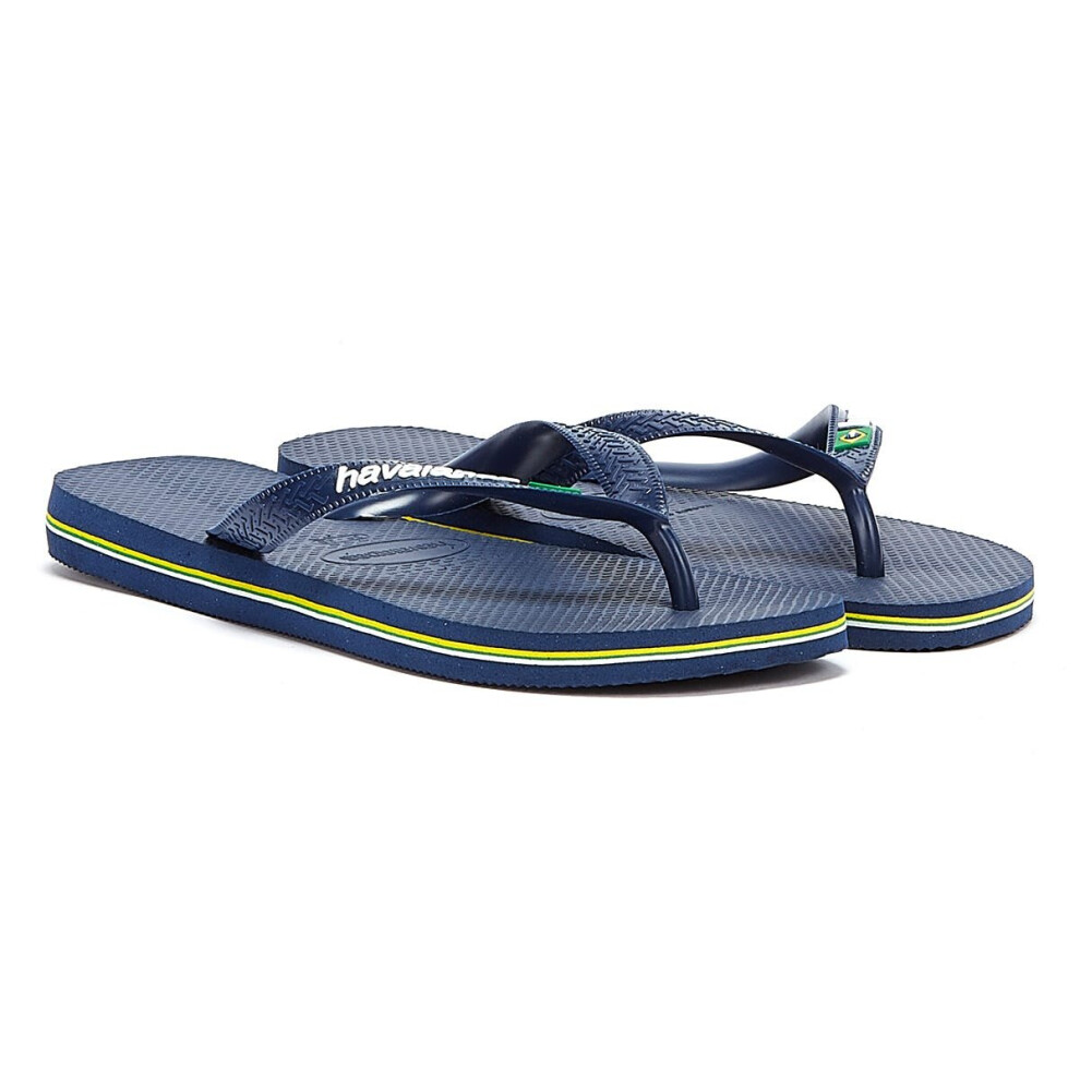 Men's Flip Flops Havaianas BRASIL LOGO/Navy Blue/47-48