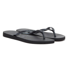 (8.5 (Adults')) Havaianas Slim Black Flip Flops