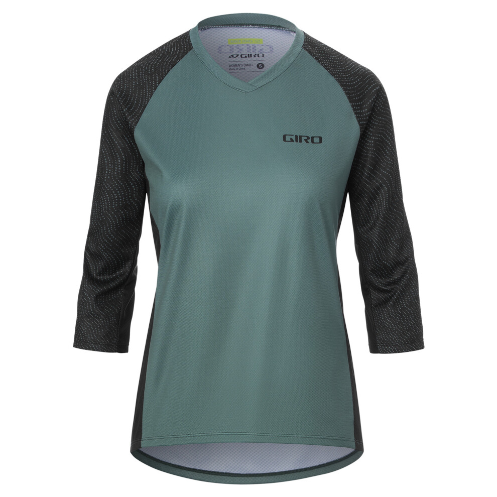 (M, Grey / Green Pounce) Giro Ladies Roust 3 / 4 MTB Jersey