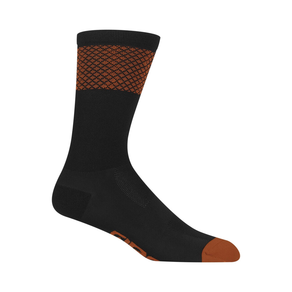 (S, Black / Bright Red) Giro Comp High Rise Cycling Socks