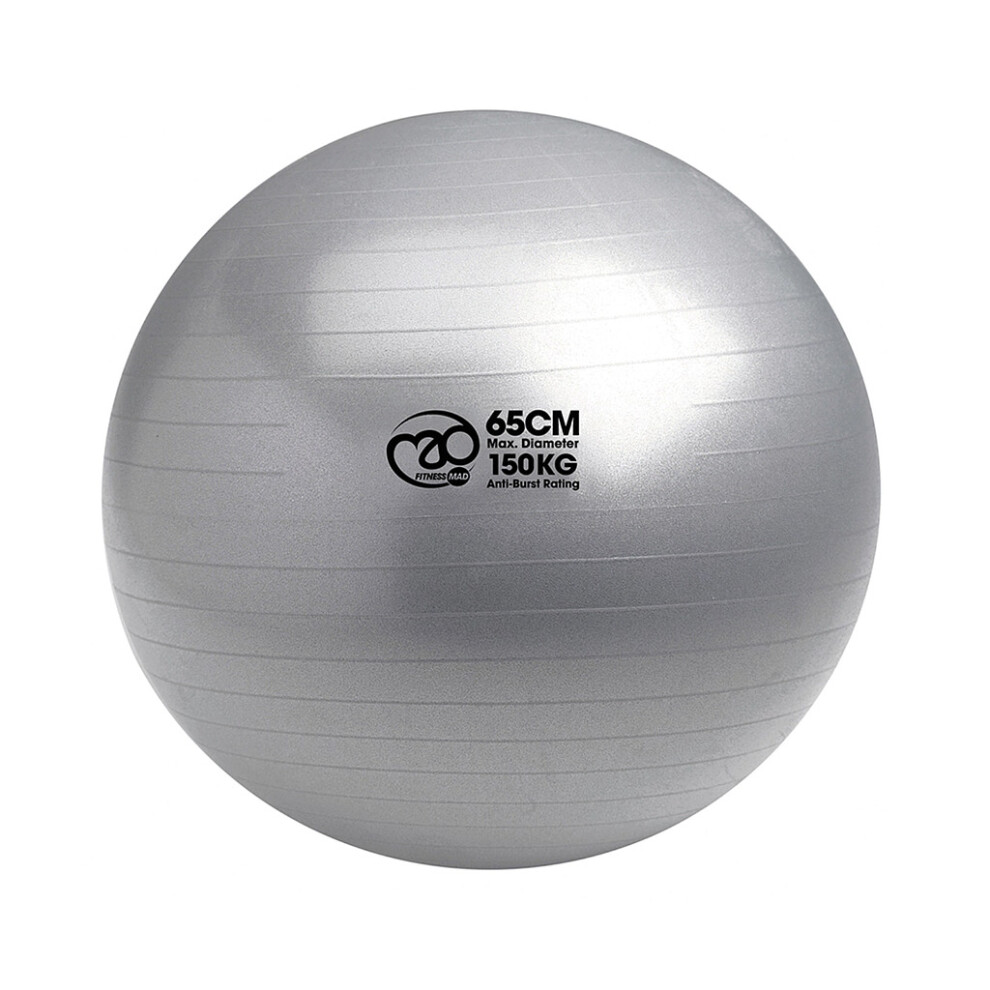 Fitness Mad 150kg Anti-Burst Swiss Ball - 75cm - Graphite