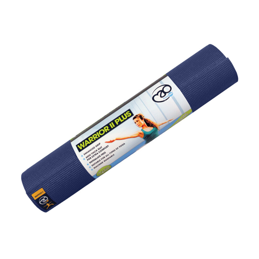 Yoga-Mad Warrior II Plus Mat 6mm -  - Dark Blue