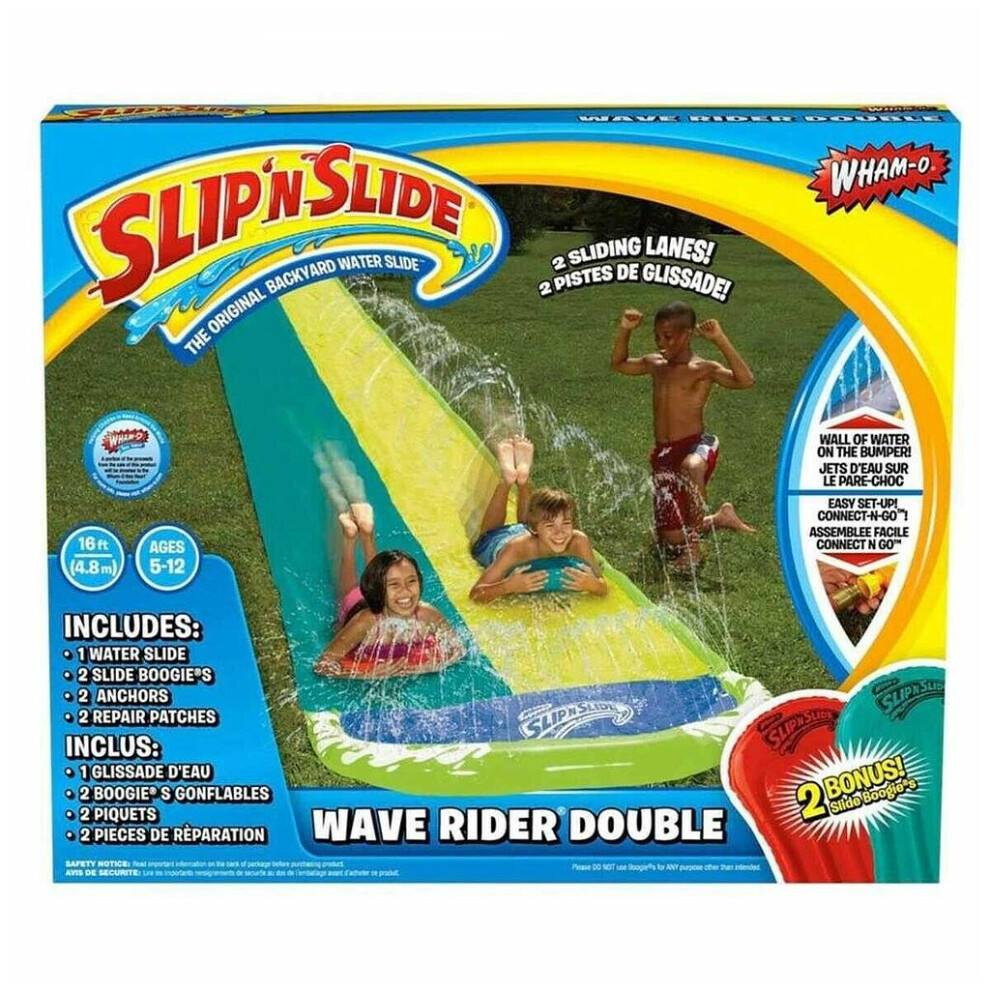 Wham-o 16ft Slip 'N Slide Double Wave Rider Water Slide -  -