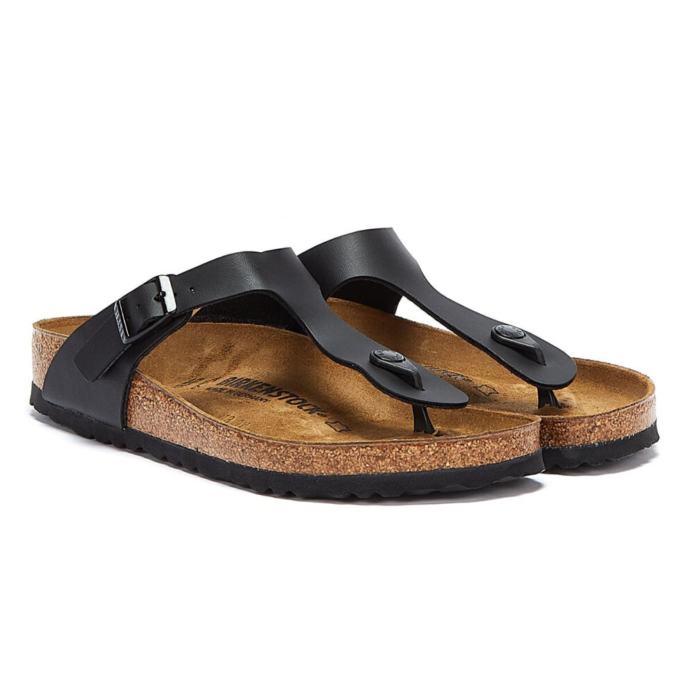 (4.5 (Adults')) Birkenstock Gizeh 43691 Womens Black Shoes