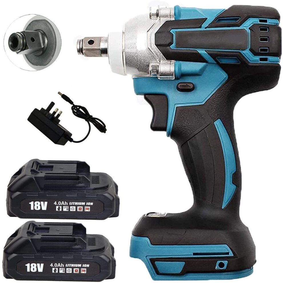 wrench 1/2"Driver 1/4"420Nm+2Battery+Charger-Makita Battery Compatible