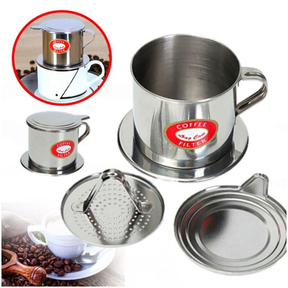 Stainless Steel  Drip Filter  Coffee Pot Tea Pot Vietnam Style Coffee Maker