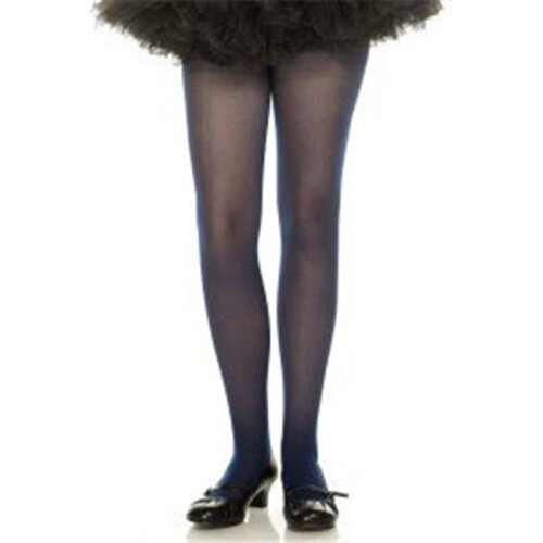 Girls Opaque Tights, Navy - Small