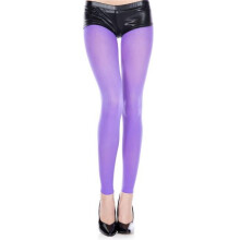 Opaque Footless Tights, Purple