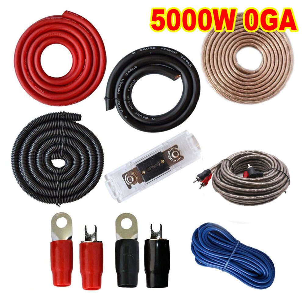 5000W 0 Gauge Car Power Amplifier Wiring Kit Audio AMP RCA Cable Sub-image-OPC-P8MZJWQ-NEW
