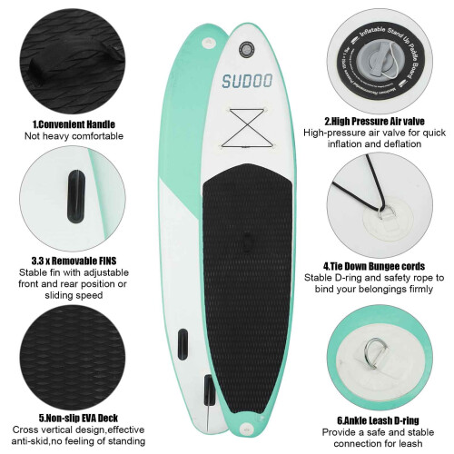 10FT Stand Up Surfboard Surfboards inflatable SUP Board with complete kit UK 2
