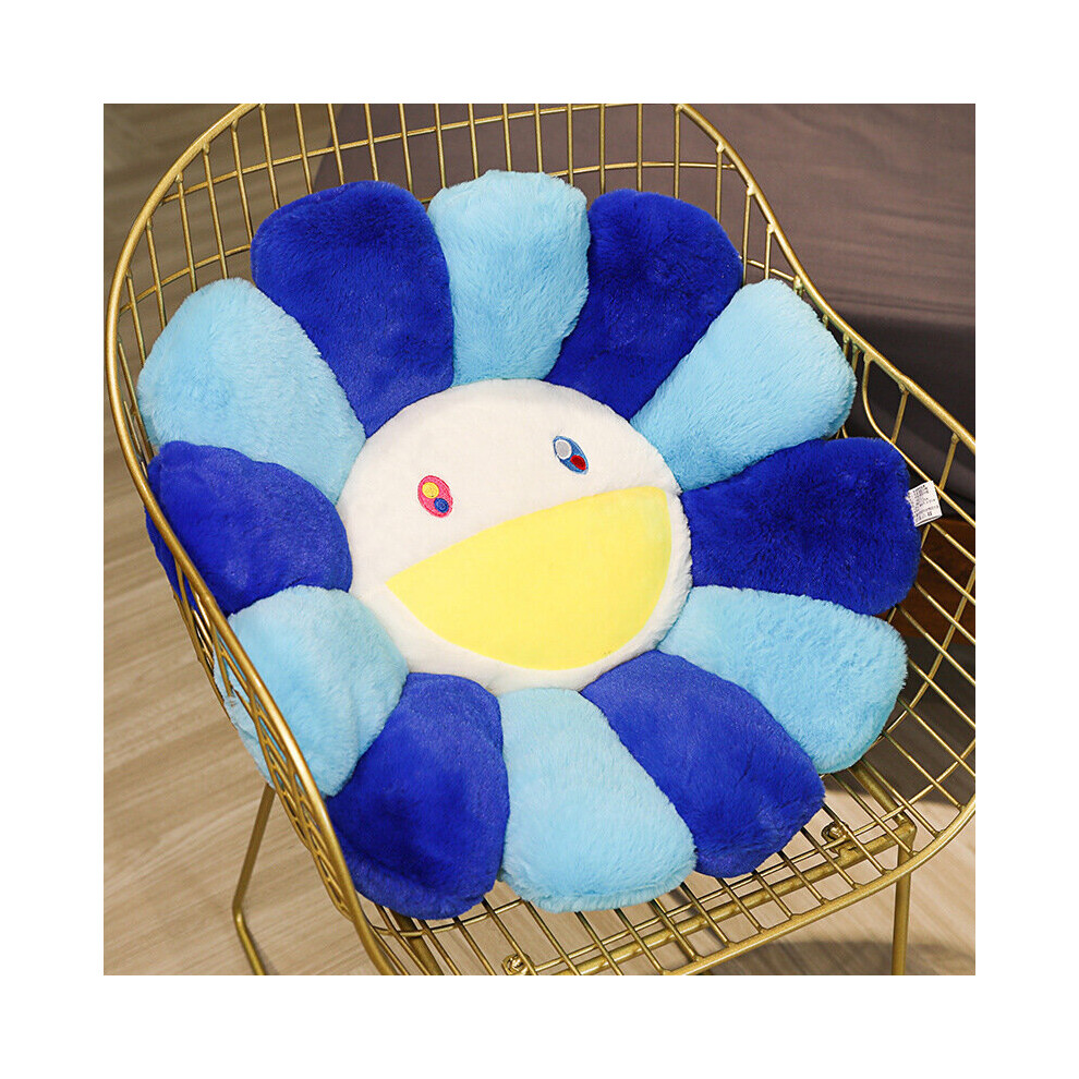 (, 40Cm/15.7In) 40Cm/60Cm Takashi Murakami Rainbow Flower Pillow Plush Colorful Stuffed Gift Blue