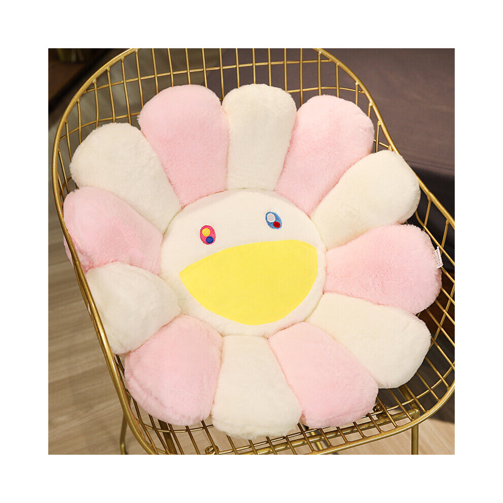 ( 40Cm/15.7In) 40Cm/60Cm Takashi Murakami Rainbow Flower Pillow Plush Colorful Stuffed Gift Pink/White