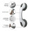 2X Bathroom Support Grab Handle Shower Safety Suction Grip Hand Rail 2