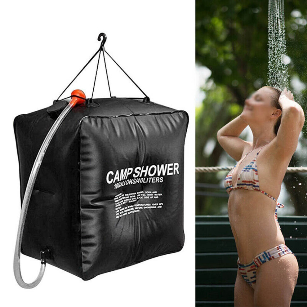 Portable 40L Solar Camping Shower Bag Outdoor Hiking Heated Bathing Water Bag