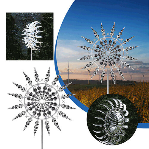 Outdoor Metal Windmill Garden Decoration Fashion Courtyard Wind Spinners