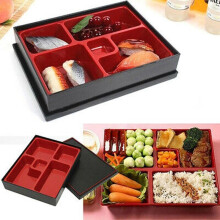 Business Lunch Boxes Bento Office Food Container Japanese-style Wood Grain Box