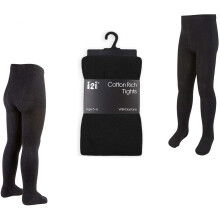 (Black, 5-6 YEARS) Children's Kids Unisex Cotton Rich School Tights
