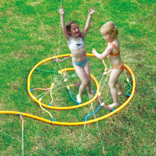 Sprinkler Noodle Track Garden Water Toy Summer Fun Hose Jump Circle