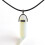 (Opal) Hexagonal Column Pendant Necklace Natural Quartz Crystal Point Chakra Healing 1