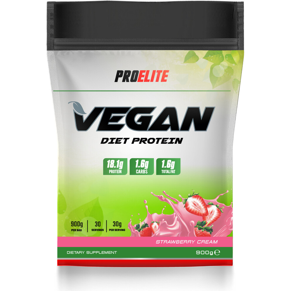 Pro Elite Cream (Strawberry 900G) Vegan Diet Protein 900G