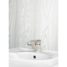 4 x White Wood 200mm x 2700mm x 6mm PVC Wet Wall Panels
