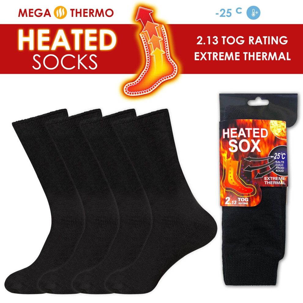Chaussettes Thermiques Hommes 3 Paires Chaussettes Chaudes d'Hiver Extra Epaisses 6-11