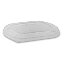 9.38 x 8 x 0.38 in. ClearView MealMaster OPS Flat Lids with Fog Gard Coating, Clear - Large