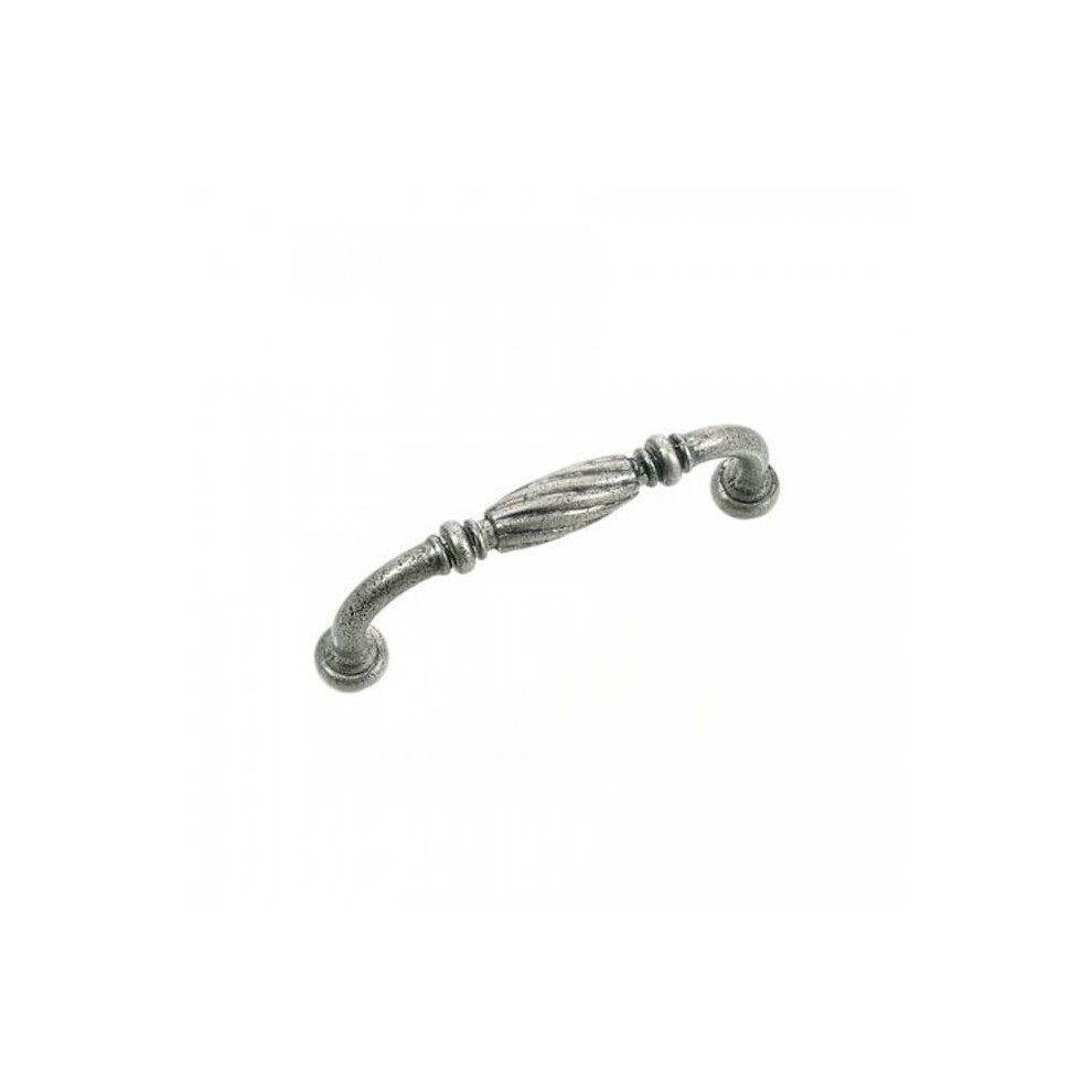 3 In. Distressed Pewter French Twist Cabinet Pull 756873691417