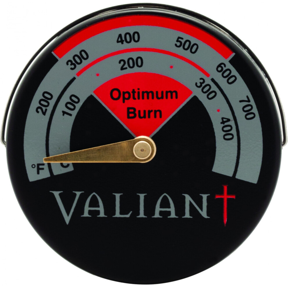 Valiant Magnetic Log Burner & Stove Thermometer - Red