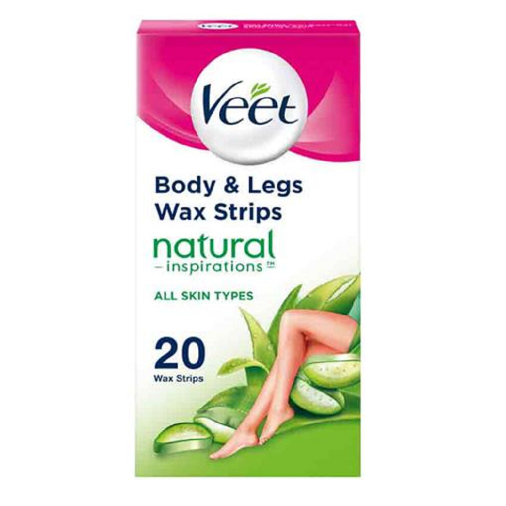 1x Legs & Body Cold Wax Strips Natural Inspirations 20 Pack Expiry 03.22 IMPORT