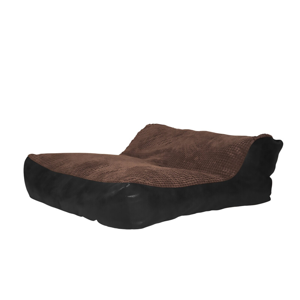 (Chocolate/Black) Bonkers Love Sack Double Bean Bag 120 x 132 x 54cm