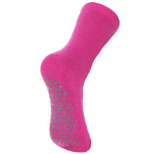 (Pink) Ladies Non Slip Socks Thermal Gripper Slipper Sock