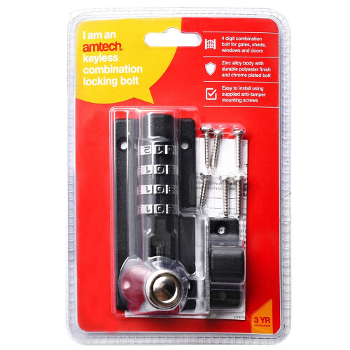 Keyless 4 Digit Combination Slide Lock Locking Security Bolt Padlock Gate Door 2