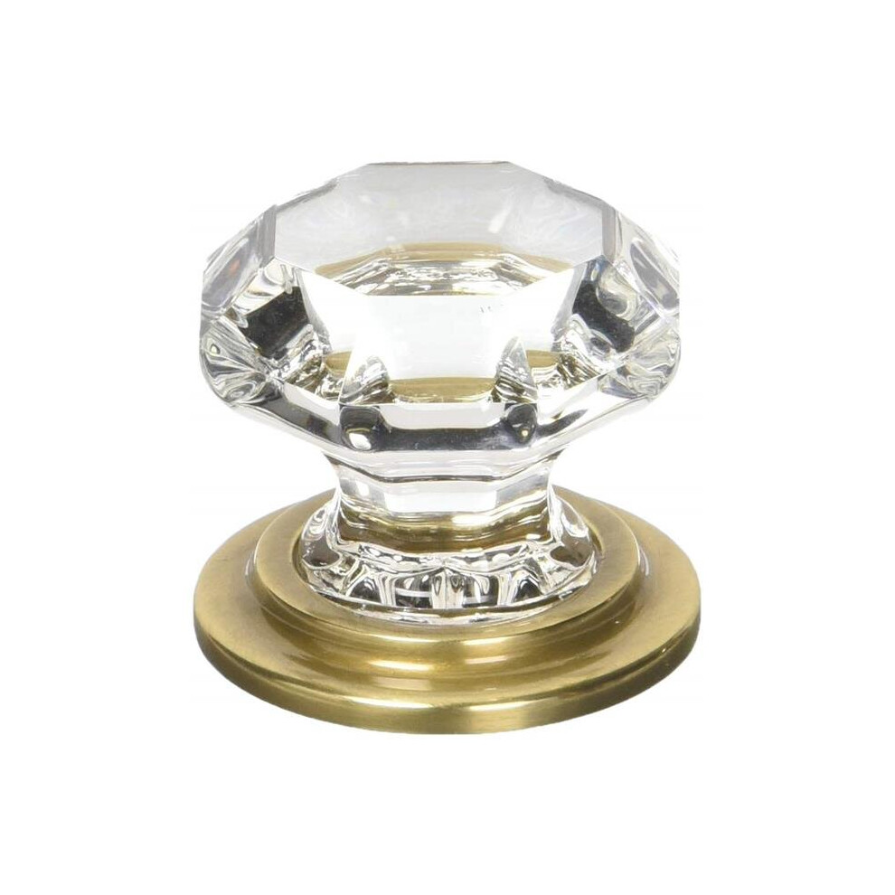 Old Town Clear 1.75 In. Cabinet Knob, French Antique Brass 751759193092