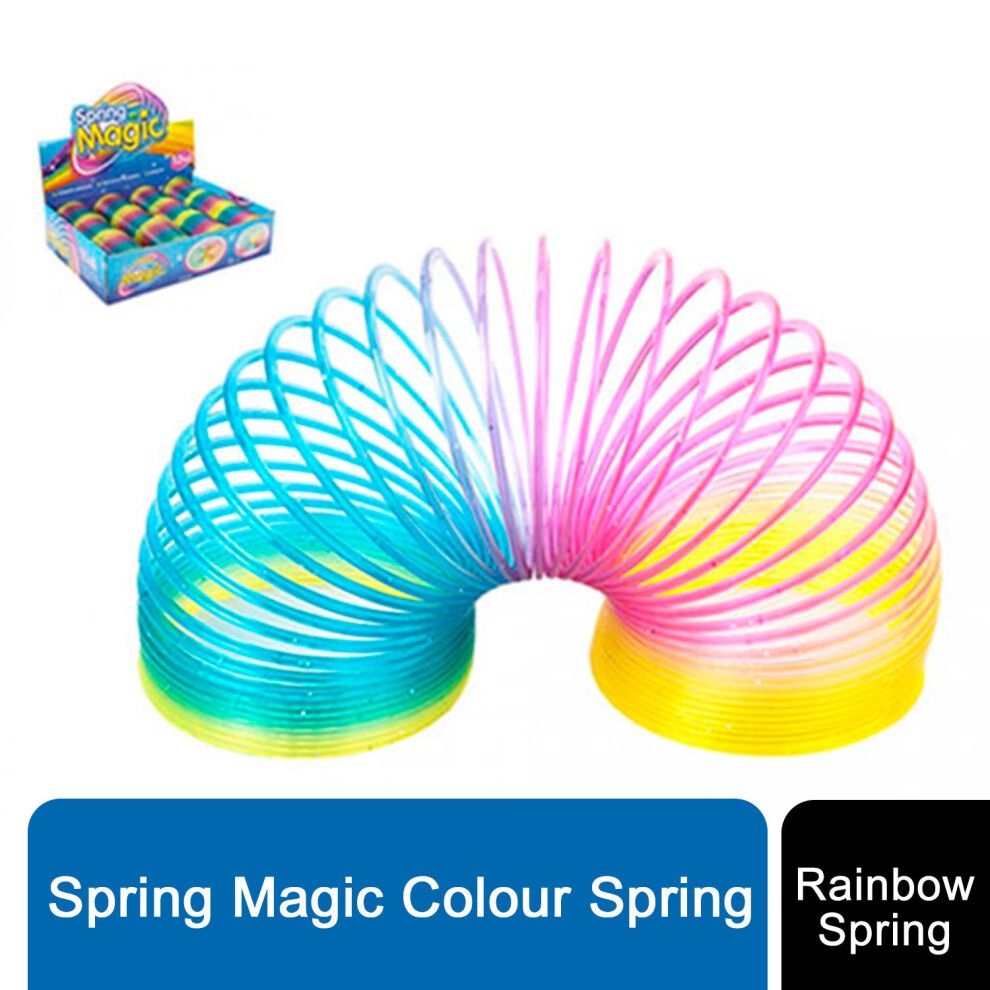 Rainbow Magic Glitter Spring Toys for Boys & Girls 2.5 X 2.5"