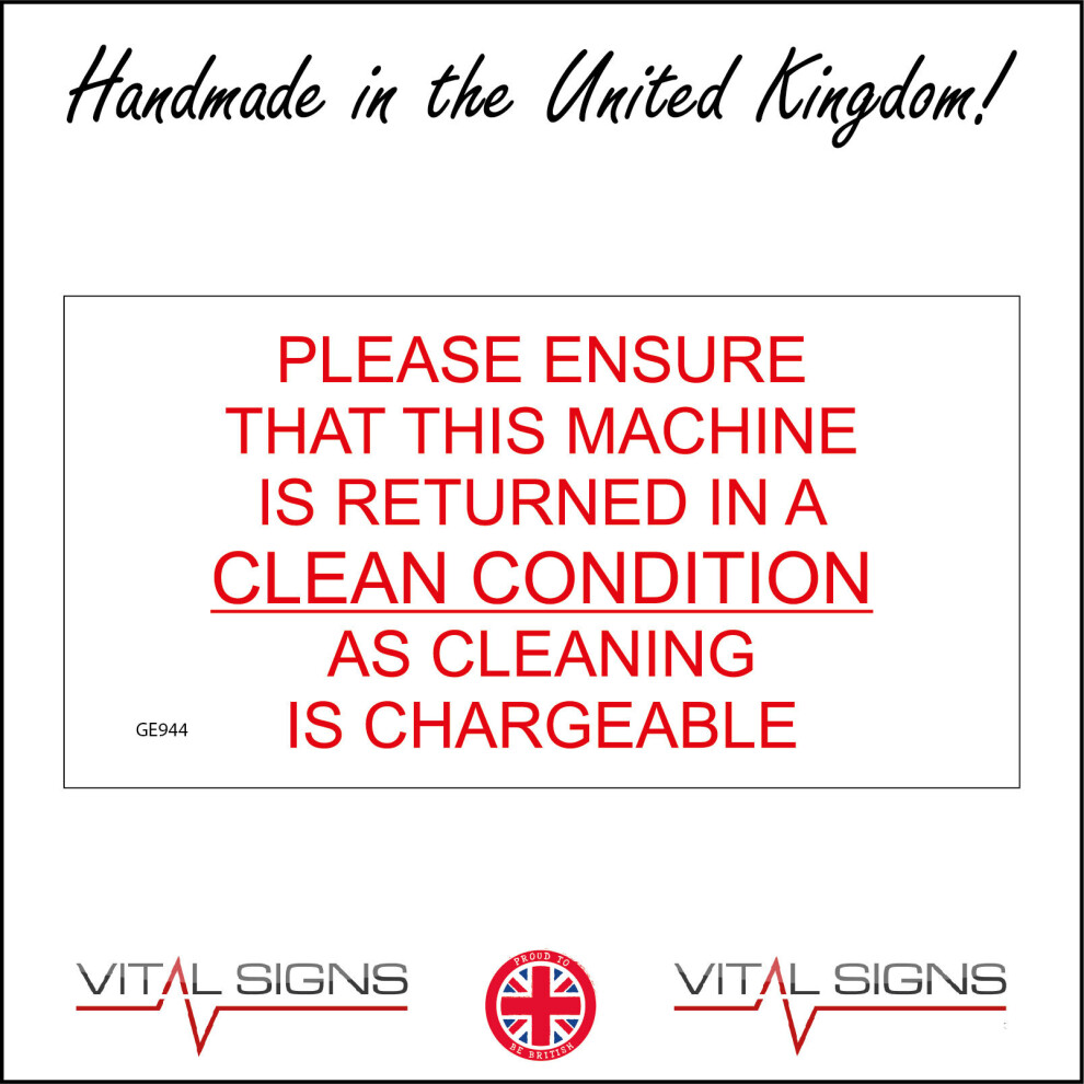 (300 x 100mm - 12 x 4, B - Magnetic - Vehicle Grade) GE944 Please EnsureThat This Machine Returned Clean Chargeable Sign Hire Loan 600mm x 200mm B - M-image-OPC-P8N5KDN-NEW