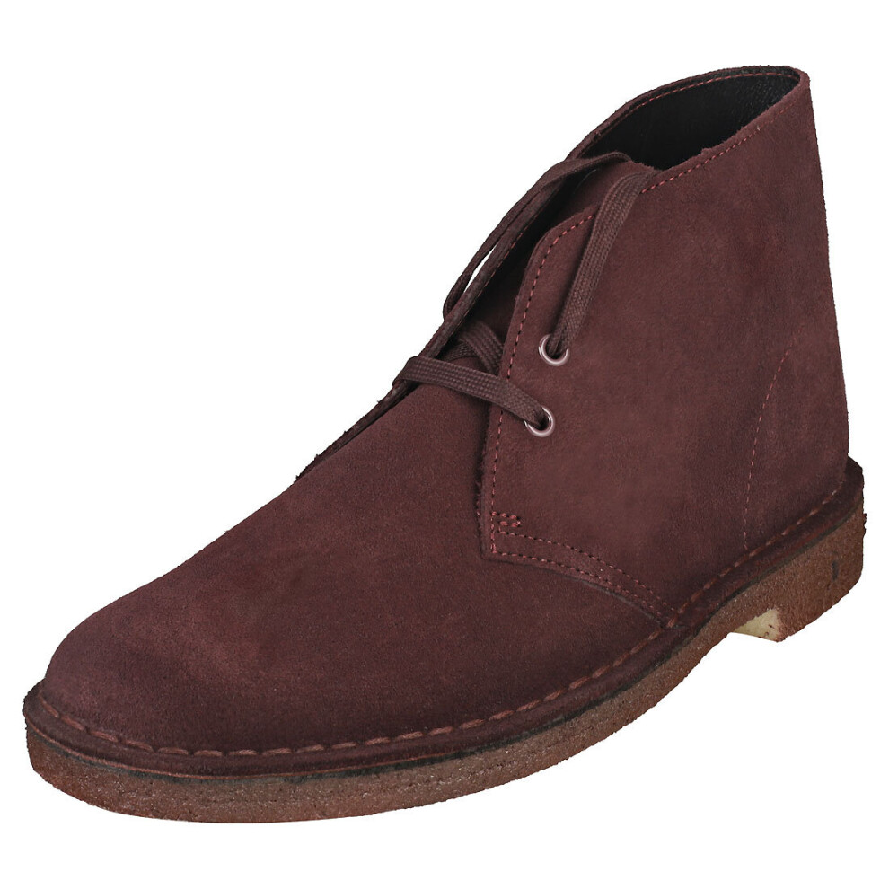 (10) Clarks Originals Desert Boot Mens Desert Boots in Burgundy