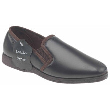 Sleepers Mens Hadley Softie Leather Slippers Brown 9 UK