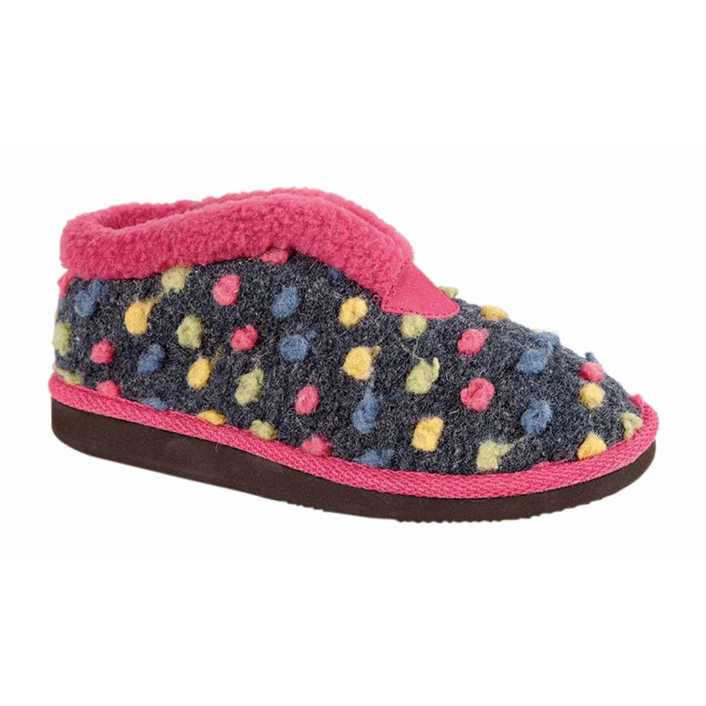Sleepers Womens/Ladies Tilly Lightweight Bootee Slippers Fuchsia/Multi 4 UK