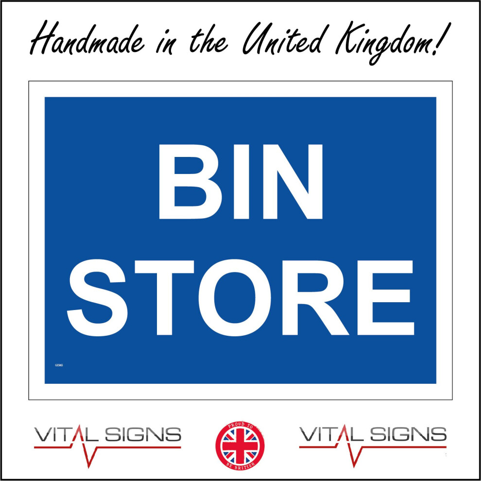 (400 x 300mm - 16 x 12, A - Sticker / Sav - Non-See Through) GE965 Bin Store Sign Wheelie Storage Rubbish Waste Recycle Area Sheds Skip 600mm x 450mm B - Magnetic - Vehicle Grade